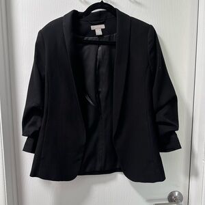 H&M Classic Black Women's Blazer 3/4 sleeve